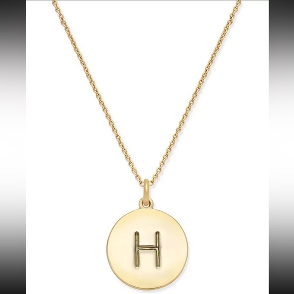 kate spade Jewelry - Kate Spade New York Initial Pendant Necklace H Gold